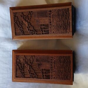 Lasercraft Laser Engraved Wooden Bookends